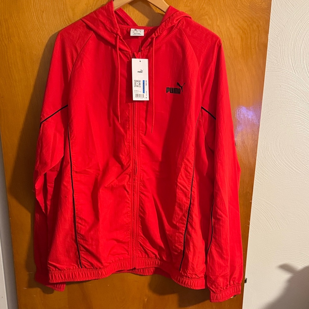 Red Puma Jacket Mens XL Windbreaker